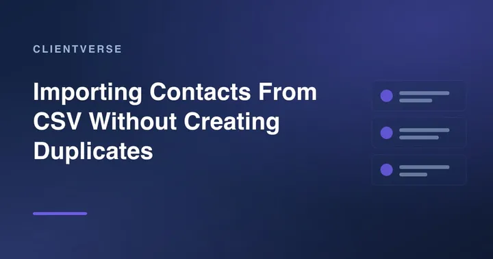 Importing Contacts From CSV Without Creating Duplicates